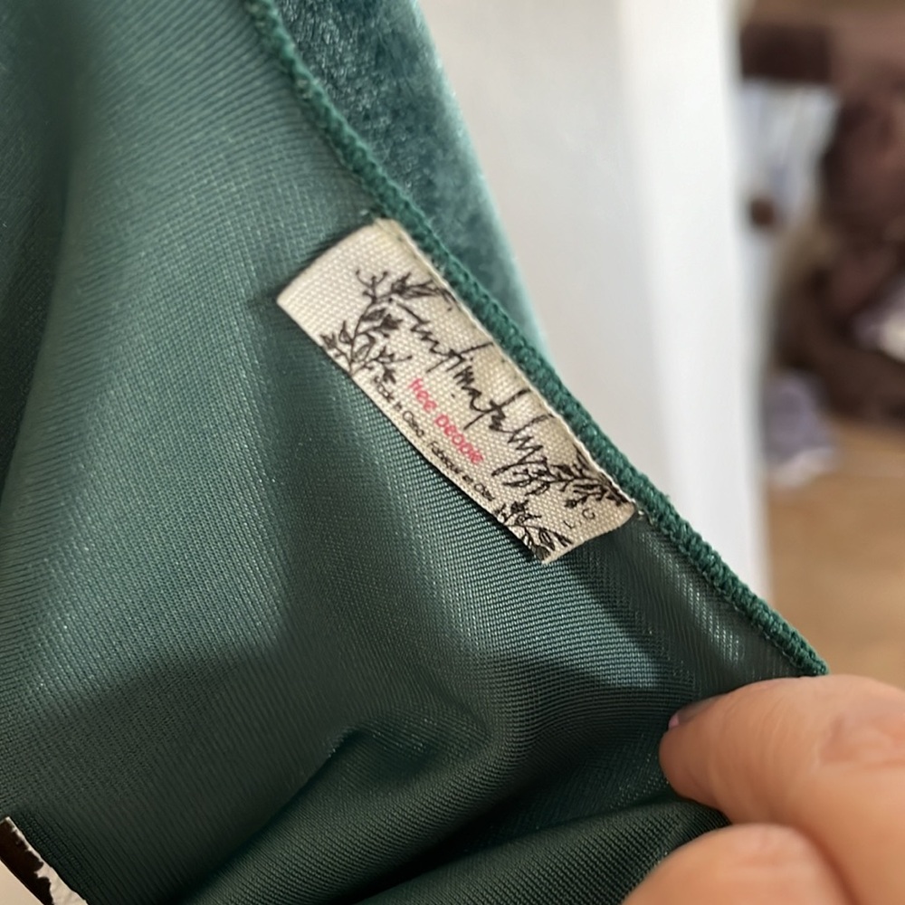 Free People Teal Velvet Slip Dress - Picture 6 of 6